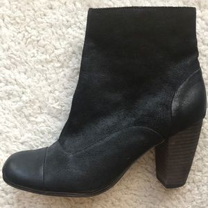 Textured Black Ankle Boots